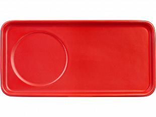 Чайная пара "Bristol": блюдце прямоугольное, чашка, коробка, красный
