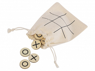 Деревянные крестики нолики в мешочке "XO"