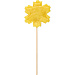 Карамель леденцовая на сахаре 3Д "Снежинка", 40г, желтая