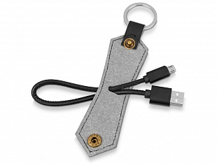 Кабель-брелок USB-MicroUSB «Pelle», черный