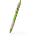 Ручка шариковая HANA из пшеничного волокна, бежевый/зеленое яблоко