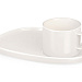 Чайная пара "Brighton" : блюдце овальное, чашка, коробка, белый