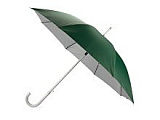 Зонт-трость полуавтомат "Майорка", зеленый/серебристый