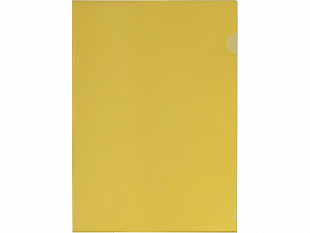 Папка-уголок прозрачный формата А4  0,18 мм, желтый глянцевый
