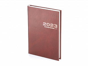 Ежедневник А5 датированный «Бумвинил» 2025, коричневый