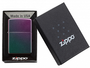 Зажигалка ZIPPO Classic с покрытием Iridescent (Зажигалка ZIPPO Classic с покрытием Iridescent, латунь/сталь, фиолетовая, матовая, 38x13x57 мм)