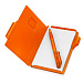Записная книжка "Альманах" с ручкой, оранжевый