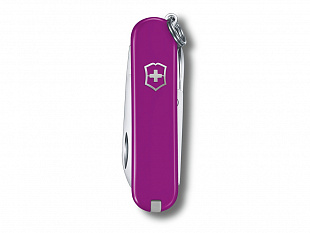 Нож-брелок Classic SD Colors «Tasty Grape», 58 мм, 7 функций (Нож-брелок VICTORINOX Classic SD Colors "Tasty Grape", 58 мм, 7 функций, фиолетовый)