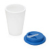 Пластиковый стакан Take away с двойными стенками и крышкой с силиконовым клапаном, 350 мл, белый/голубой