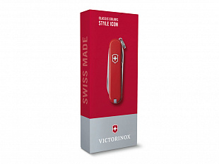 Нож-брелок Classic «Style Icon», 58 мм, 7 функций (Нож-брелок VICTORINOX Classic "Style Icon", 58 мм, 7 функций, красный)