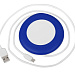 Беспроводное зарядное устройство со встроенным кабелем 2-в-1 "Disc", синий