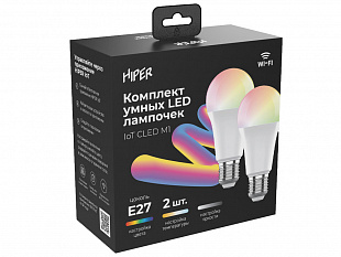 Набор из двух лампочек «IoT CLED M1 RGB», E27 (Набор из двух лампочек «IoT CLED M1 RGB», E27, белый)