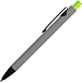 Ручка металлическая soft-touch шариковая «Snap», серый/черный/зеленое яблоко