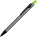 Ручка металлическая soft-touch шариковая «Snap», серый/черный/зеленое яблоко