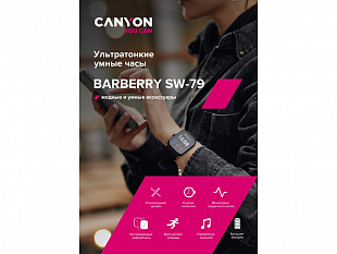 Умные часы «Barberry SW-79», IP67 (Умные часы CANYON Barberry SW-79, IP 67, BT 5.1, сенсорный дисплей 1.7, черный)