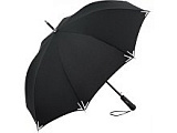 Зонт-трость 7571 Safebrella с фонариком и светоотражающими элементами, полуавтомат, черный