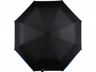 Зонт складной "Уоки", черный/синий (Р)