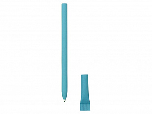Ручка картонная с колпачком "Recycled", голубой