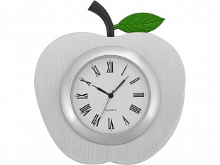 Часы настольные "Серебряное яблоко", серебристый