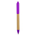 Ручка картонная пластиковая шариковая «Эко 2.0», бежевый/фиолетовый