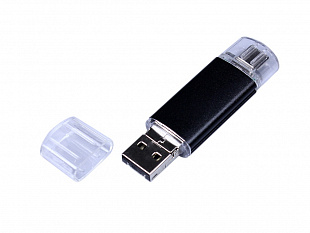 USB 3.0/micro USB/Type-C- флешка на 32 Гб (USB-флешка на 32 Гб c двумя дополнительными разъемами MicroUSB и TypeC, серебро)