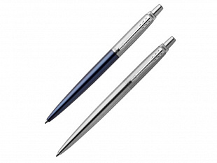 Набор из 2х ручек в подарочной коробке: Parker «Jotter Essential, Royal Blue CT и Parker Jotter Essential, St. Steel СT» (Набор из 2х ручек в подарочной коробке: Parker Jotter Essential, Royal Blue CT и Parker Jotter Essential, St. Steel СT)