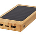 Alata Портативное зарядное устройство на солнечной батарее 8000 мАч из бамбука, бежевый