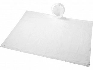 Складывающийся полиэтиленовый дождевик Paulus в сумке, белый