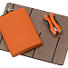Подарочный набор "Путешественник" с флягой и мультитулом, оранжевый
