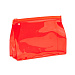 Косметичка CARIBU из прозрачного ПВХ с герметичным замком, красный