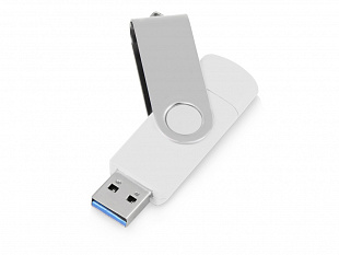 USB3.0/USB Type-C флешка на 16 Гб «Квебек C» (USB3.0/USB Type-C флешка на 16 Гб «Квебек C», белый)