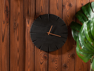 Часы деревянные "Helga", 28 см, черный