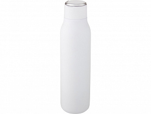 Marka, медная бутылка объемом 600 мл с вакуумной изоляцией и металлической петлей, белый