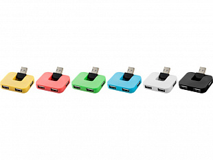 USB Hub «Gaia» на 4 порта (USB Hub "Gaia" на 4 порта, черный)