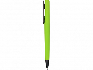 Ручка пластиковая soft-touch шариковая «Taper», зеленое яблоко/черный