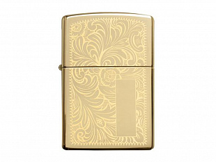 Зажигалка ZIPPO Venetian® с покрытием High Polish Brass (Зажигалка ZIPPO Venetian с покрытием High Polish Brass, латунь/сталь, золотистая, 38x13x57 мм)