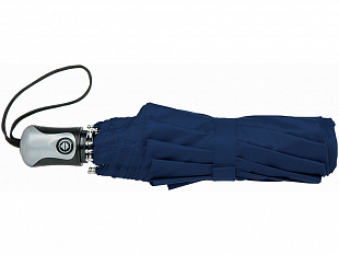 Зонт Alex трехсекционный автоматический 21,5", темно-синий/серебристый (Р)