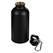 Матовая спортивная бутылка "Hip S" с карабином и объемом 400 мл, черный