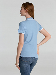 Рубашка поло женская Practice Women 270, голубая с белым