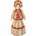 Набор «Милана»: кукла в народном костюме, платок в деревянном сундуке, золотистый/белый