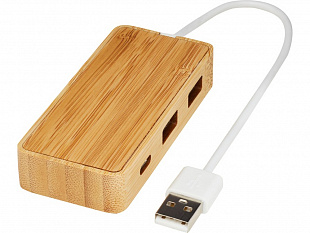 USB-концентратор «Tapas» (USB-концентратор Tapas из бамбука, натуральный)