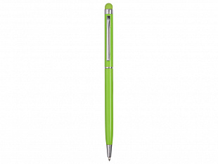 Ручка-стилус металлическая шариковая "Jucy", зеленое яблоко