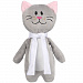Мягкая игрушка Beastie Toys, котик с белым шарфом