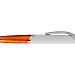 Ручка шариковая «Призма», белый/оранжевый