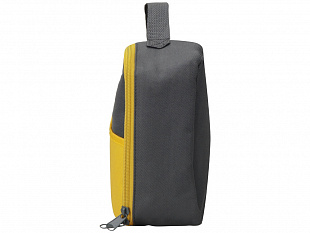 Изотермическая сумка-холодильник "Breeze" для ланч-бокса, серый/желтый