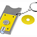 Брелок-держатель для монет "Allegro" с фонариком, желтый/серебристый