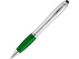 Ручка-стилус шариковая "Nash", серебристый/зеленый