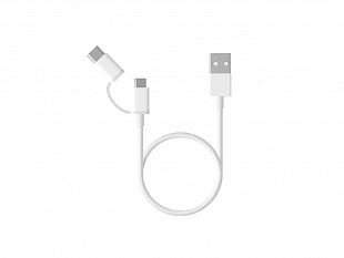 Кабель «Mi 2-in-1 USB Cable Micro-USB to Type C», 30 см (Кабель Mi 2-in-1 USB Cable Micro-USB to Type C 30см SJX02ZM (SJV4083TY))