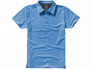 Рубашка поло "Markham" мужская, голубой/антрацит
