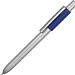 Ручка металлическая шариковая «Bobble» с силиконовой вставкой, серый/синий